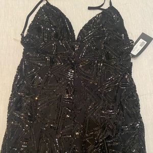 Black Sequins Jumpsuit